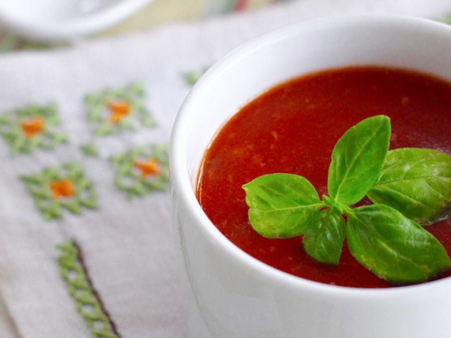Пармезан базилик томатный суп