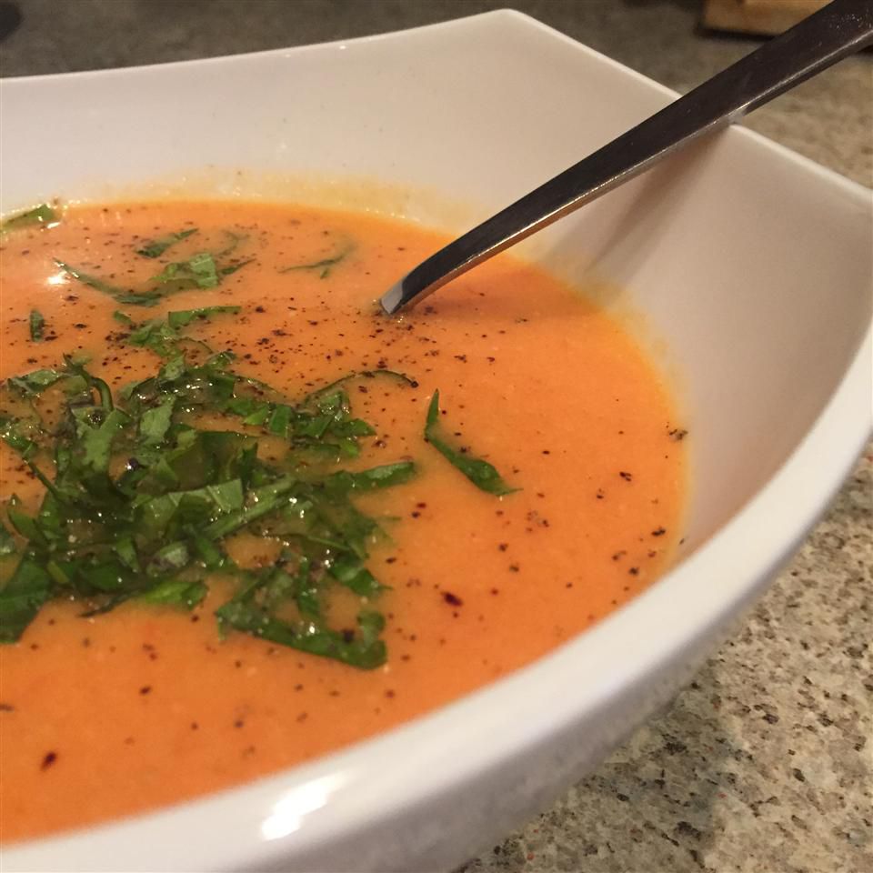 Сливки свежего томатного супа