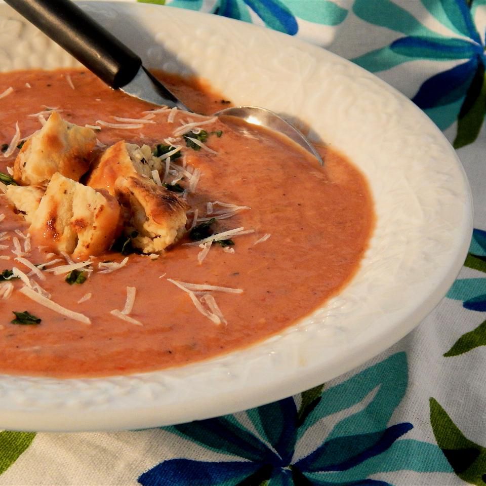 Сливочный суп из томатного артишока