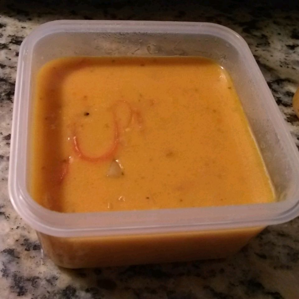 Суп с растительным сыром я