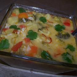 Острый тайский овощный суп