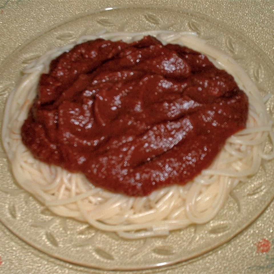 Соус из томатного сока спагетти