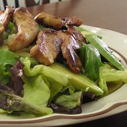 Жареный куриный цитрусовый салат