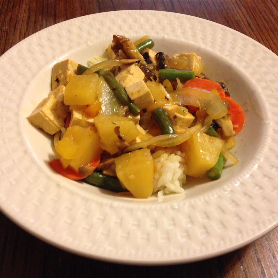 Сладкие и кислые овощи тофу