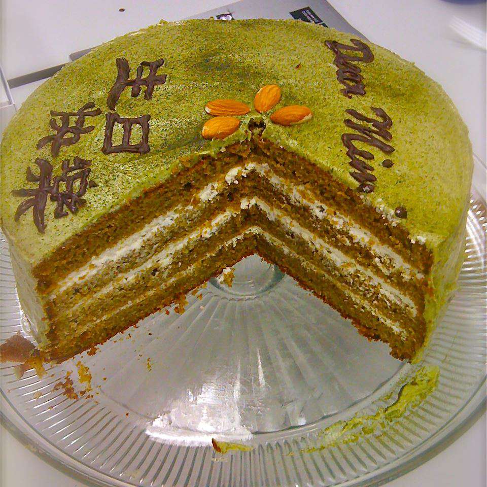 Торт с зеленым чаем