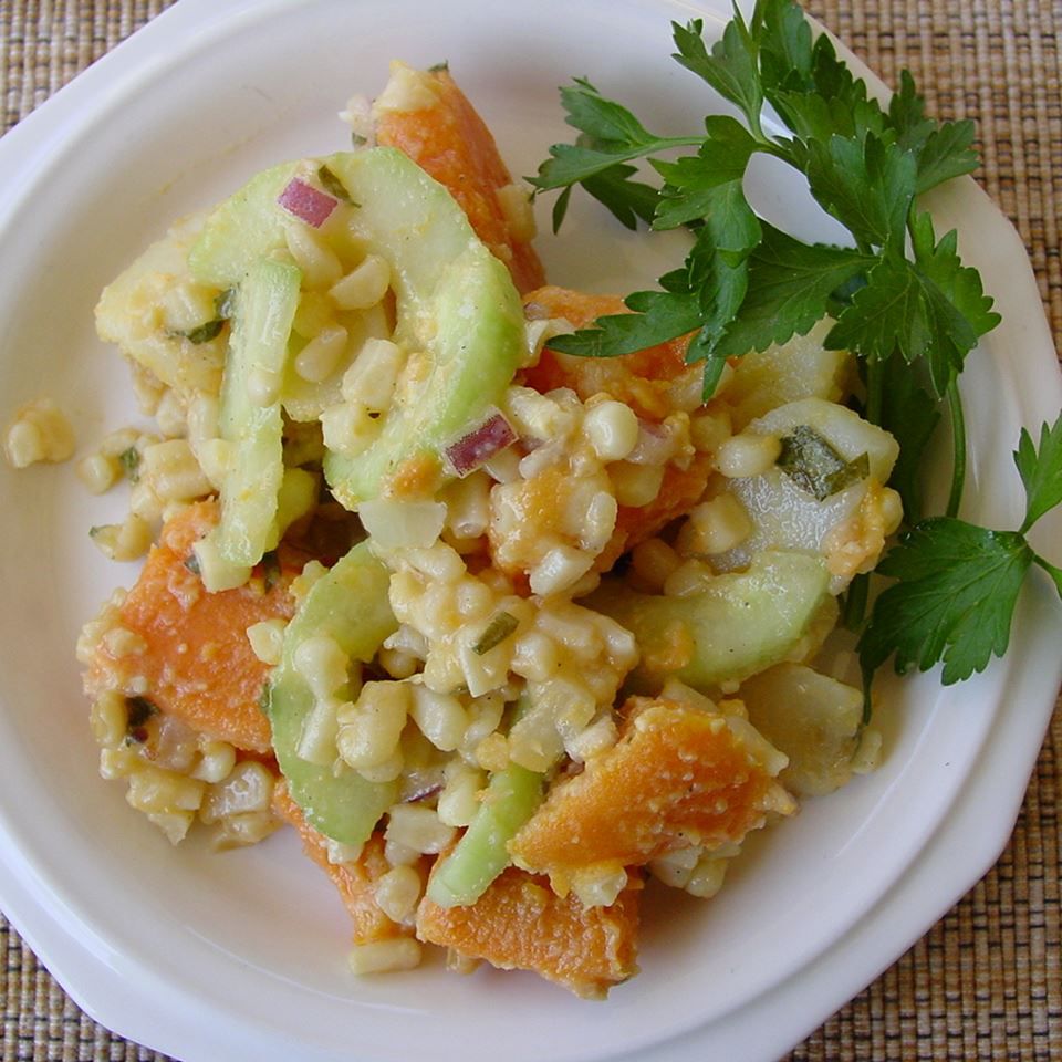 Карибский салат из сладкого картофеля