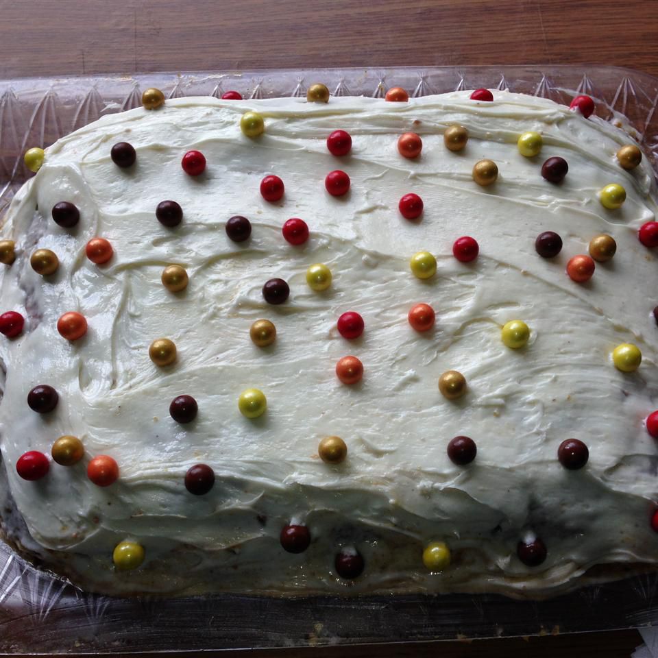 Тыквенный пирог с желтым пирожным смесью