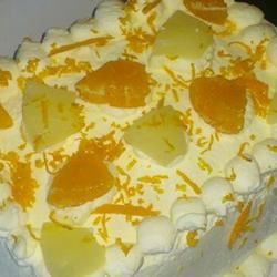 Оранжевый кремовый торт III