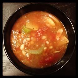 Яблочный бекон томатный суп