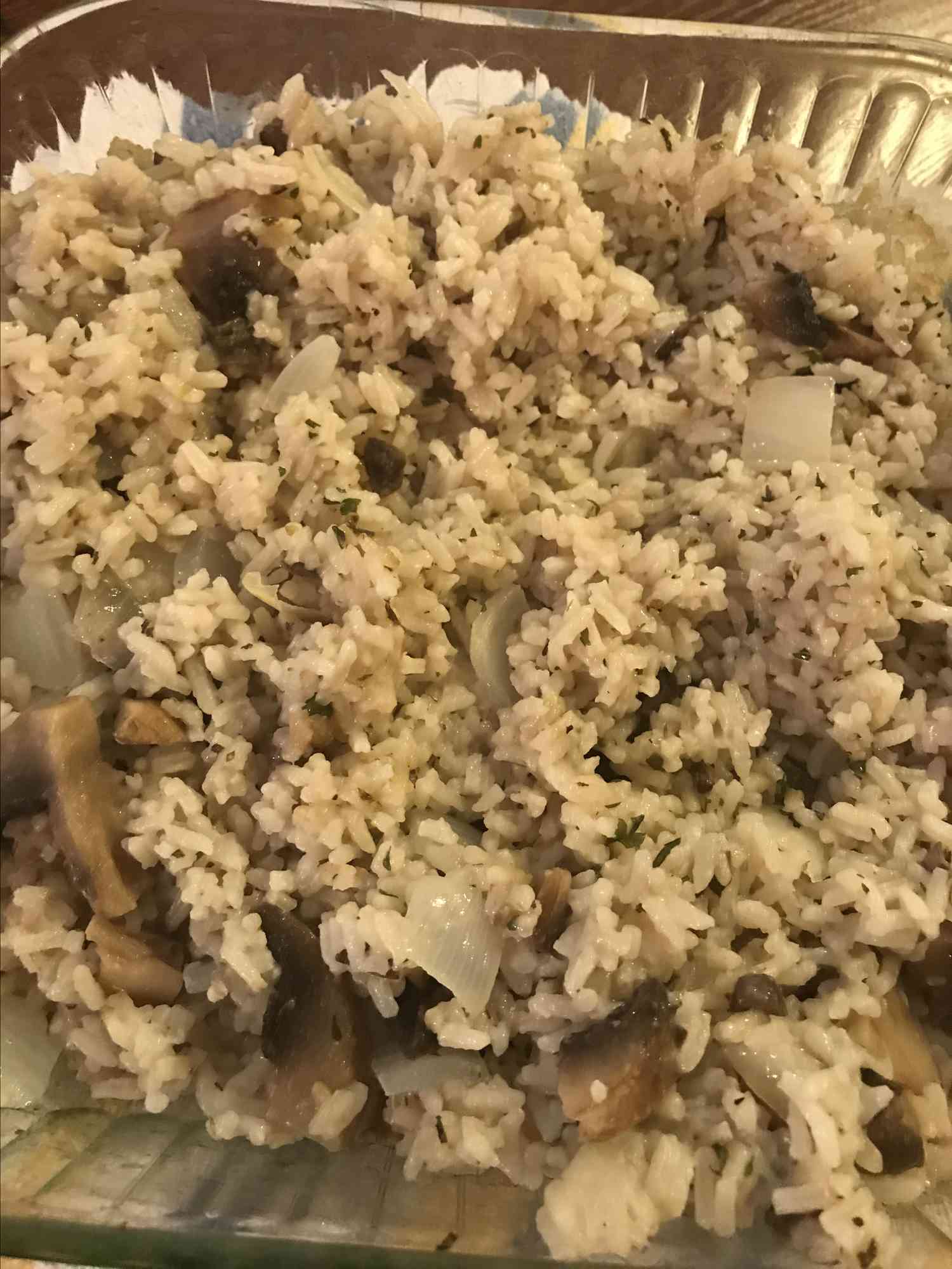 Запеченный грибной рис