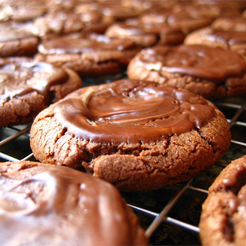 Шоколадное печенье с шоколадным мятом