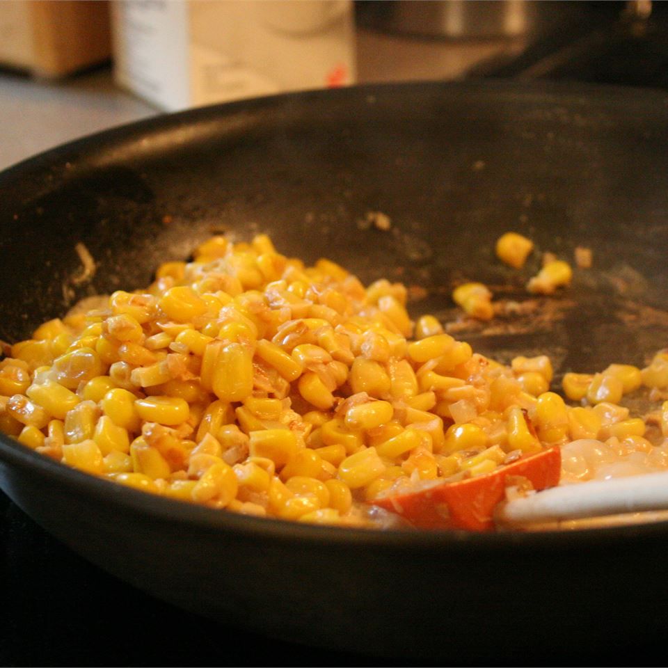 Кремовая сковородная кукуруза