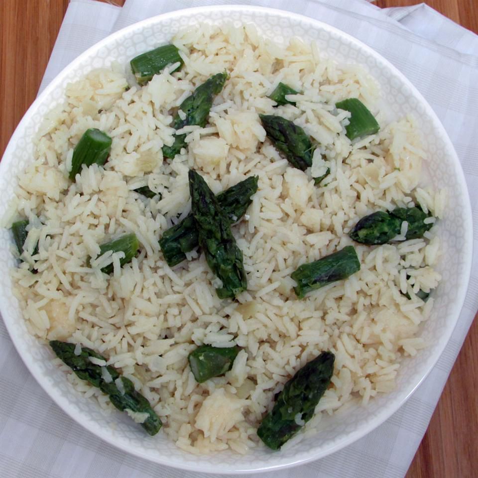 Пармезан спаржа рис