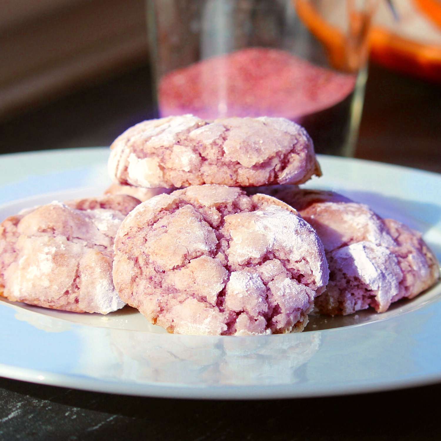 Легкое и вкусное фиолетовое ямное печенье (ube) печенье