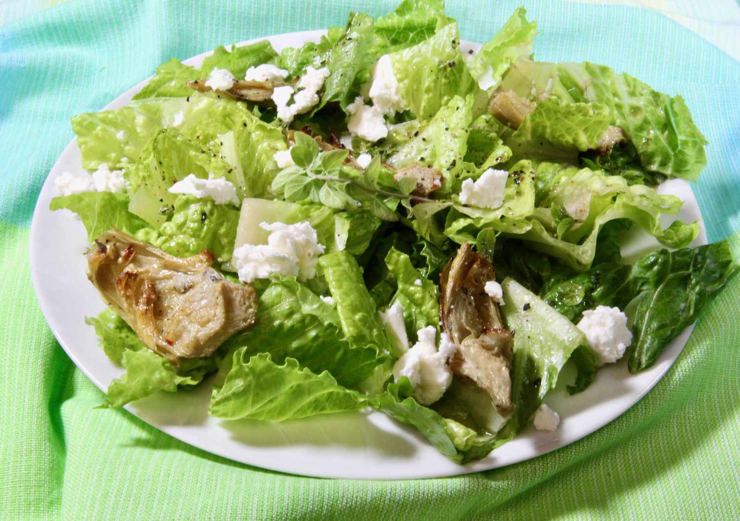 Жареный артишок греческий салат