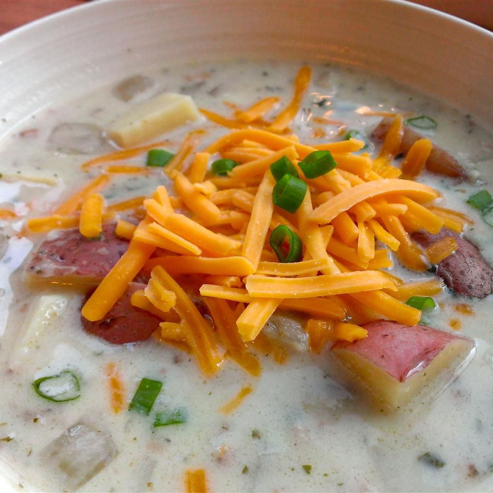 Медленная плита, легкий запеченный картофельный суп