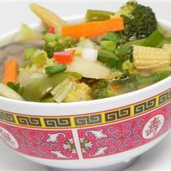 Китайский куриный овощный суп