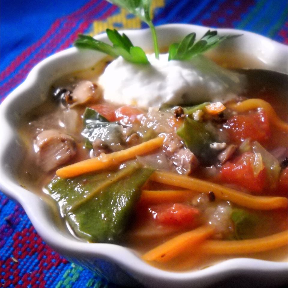 Острый и сливочный овощный суп
