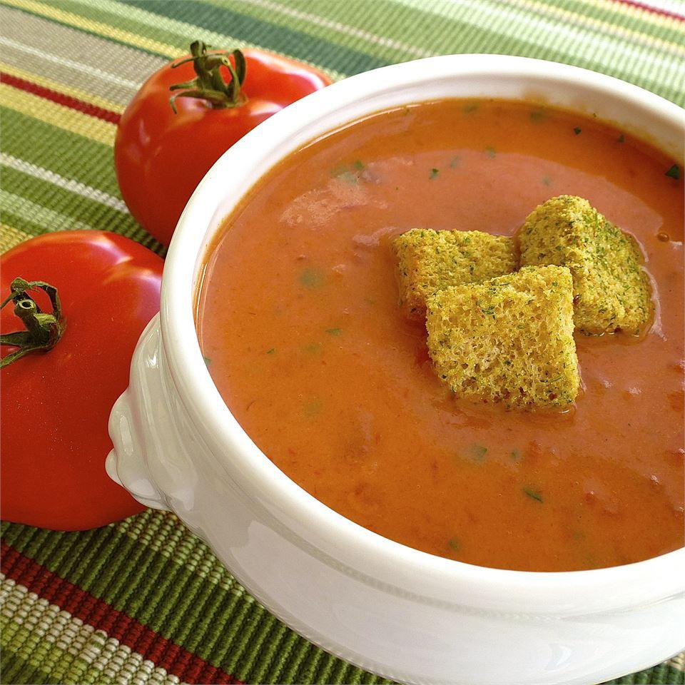 Быстрый и легкий крем томатного супа