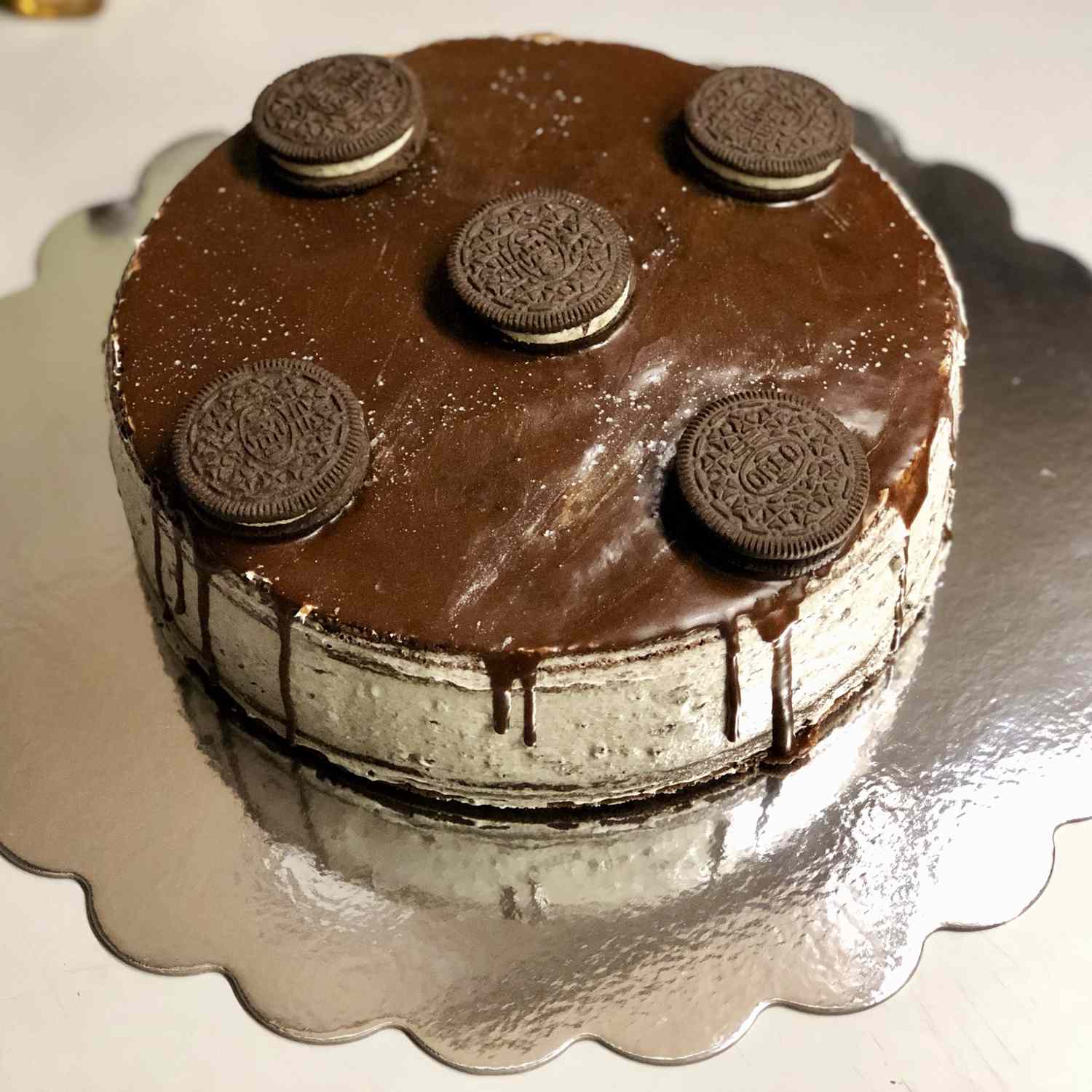 Прокрытый шоколадом торт печенья Oreo