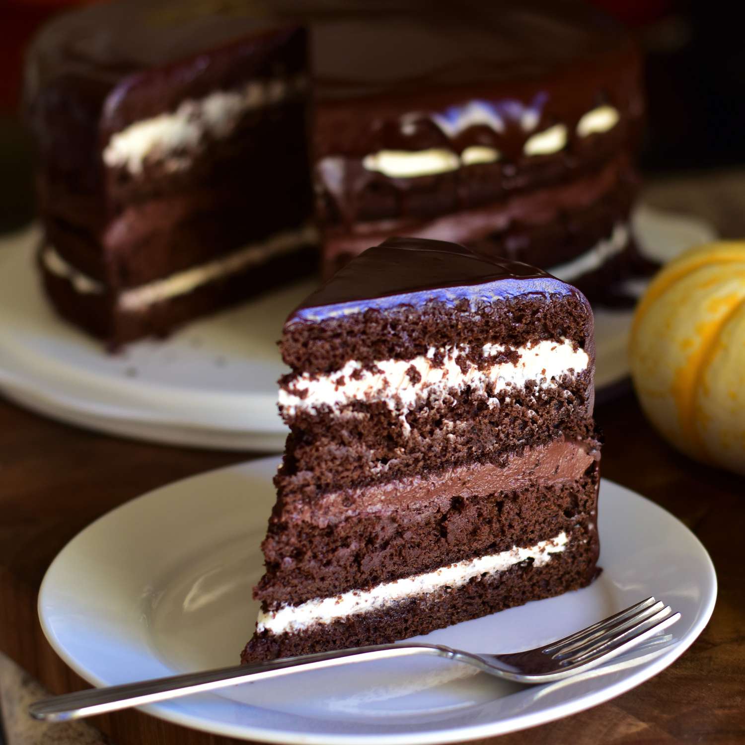 Тыквен-шоколатный слой пирог