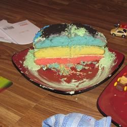 Радужный торт ко дню рождения