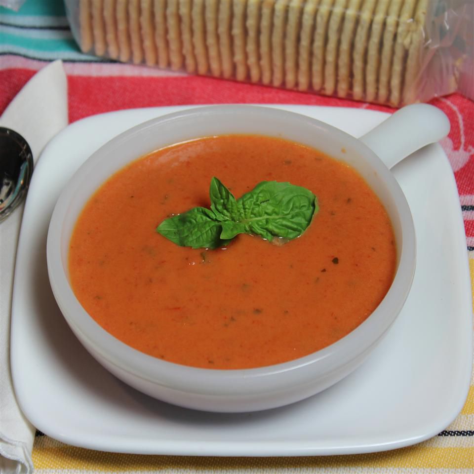 Любимый базилик-томатный суп