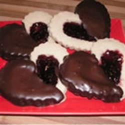 Старомодное масло Валентина печенье, окунутое в шоколаде