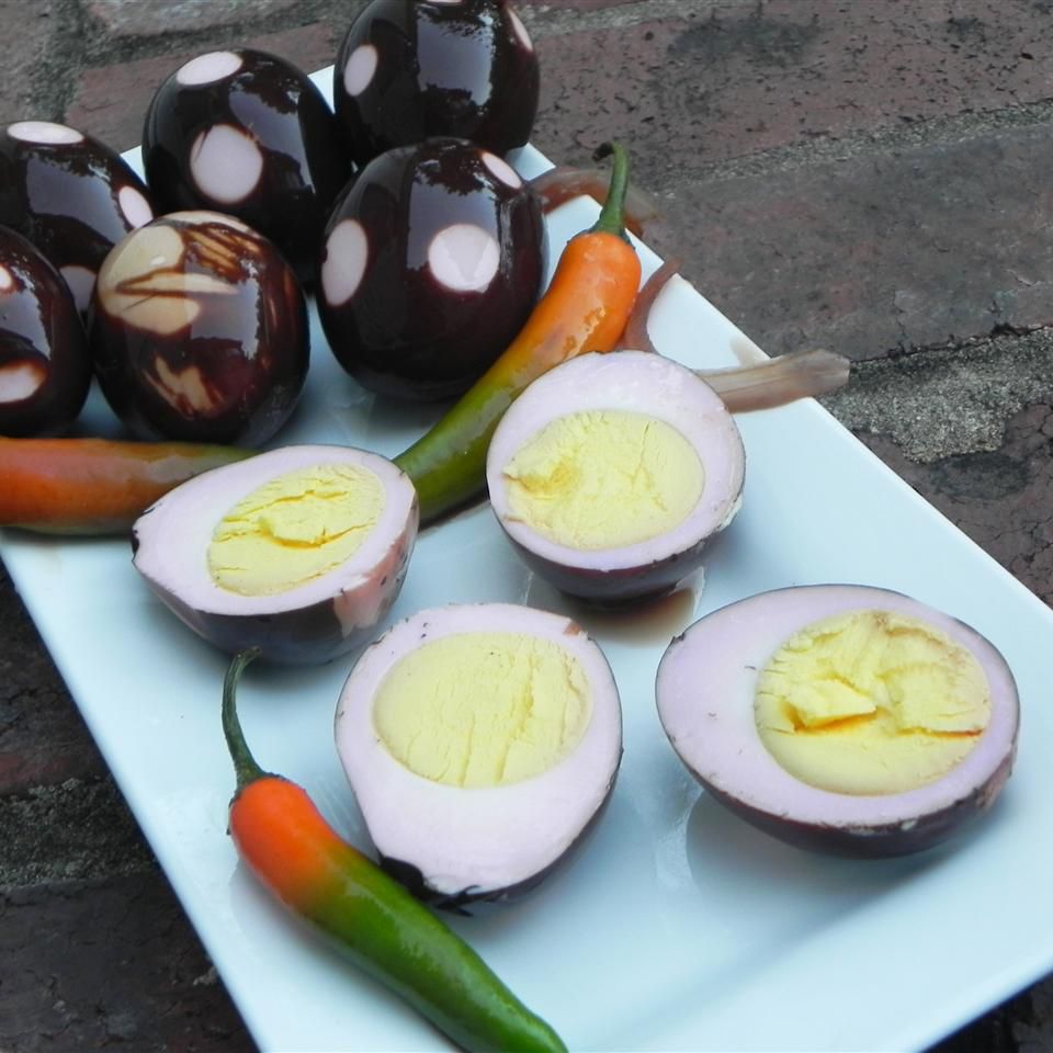 Копья бальзамические маринованные яйца
