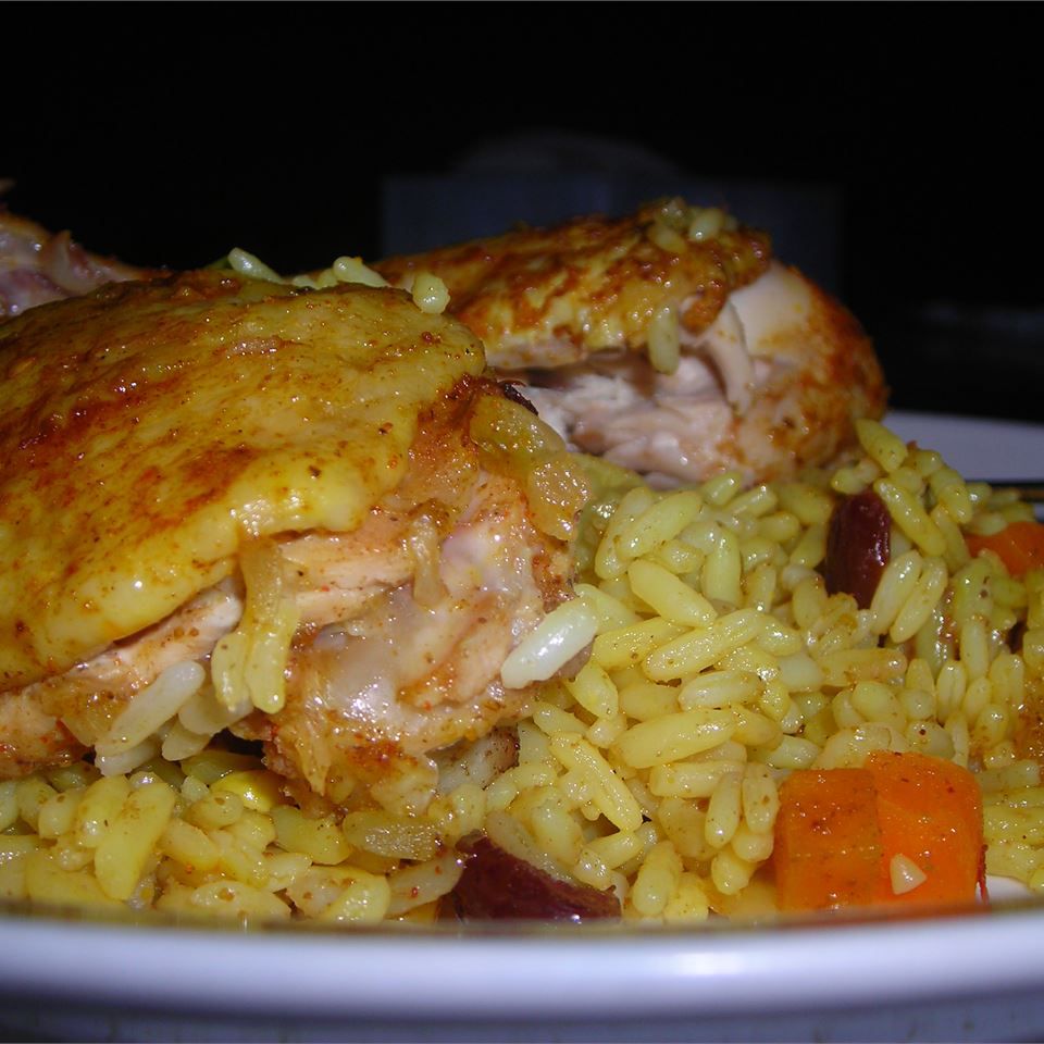Бомбейская курица и рис