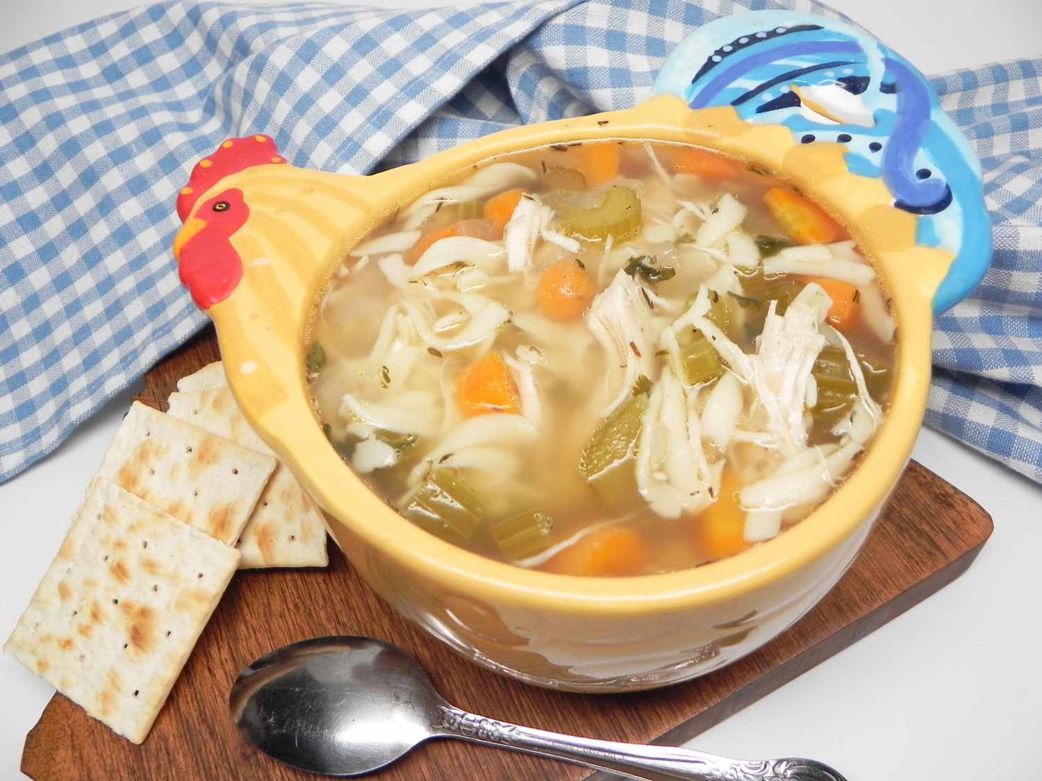 Легко медленная плита куриная лапша суп
