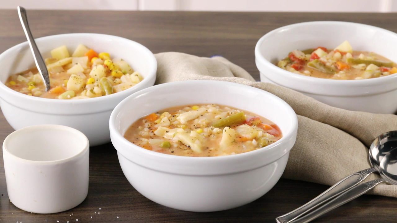 Медленная плита овощной суп