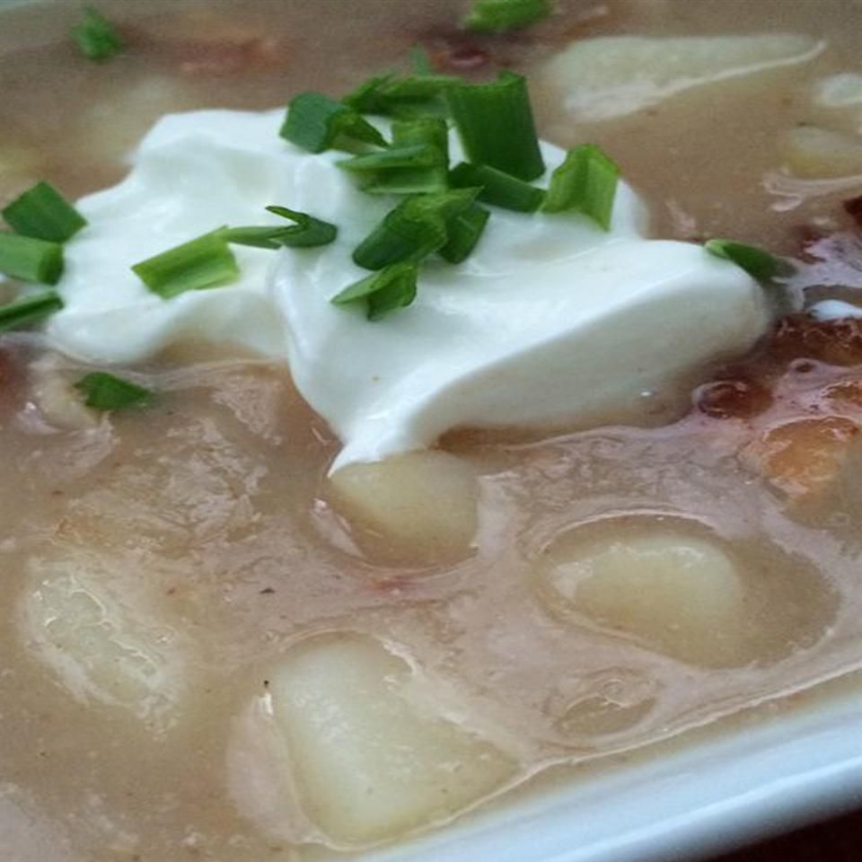 Картофель, фенхель и суп с беконом