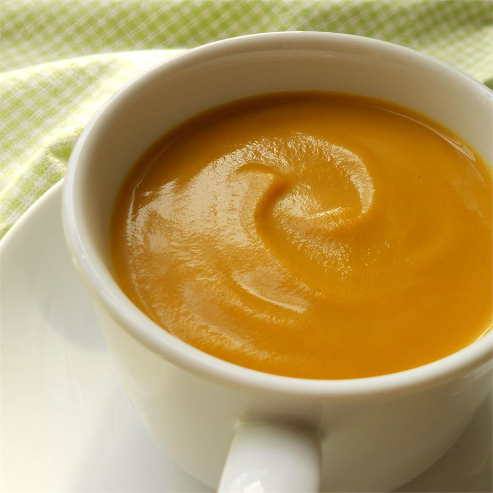 Карамелизованный суп из тыквы ореха