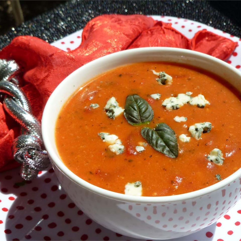 Сливки томатного супа Gorgonzola
