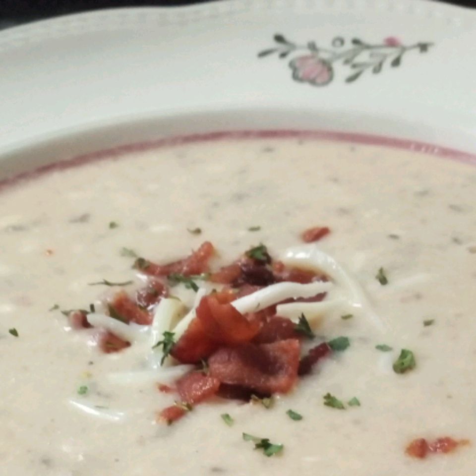 Кремовый картофельный суп с медленной плитой