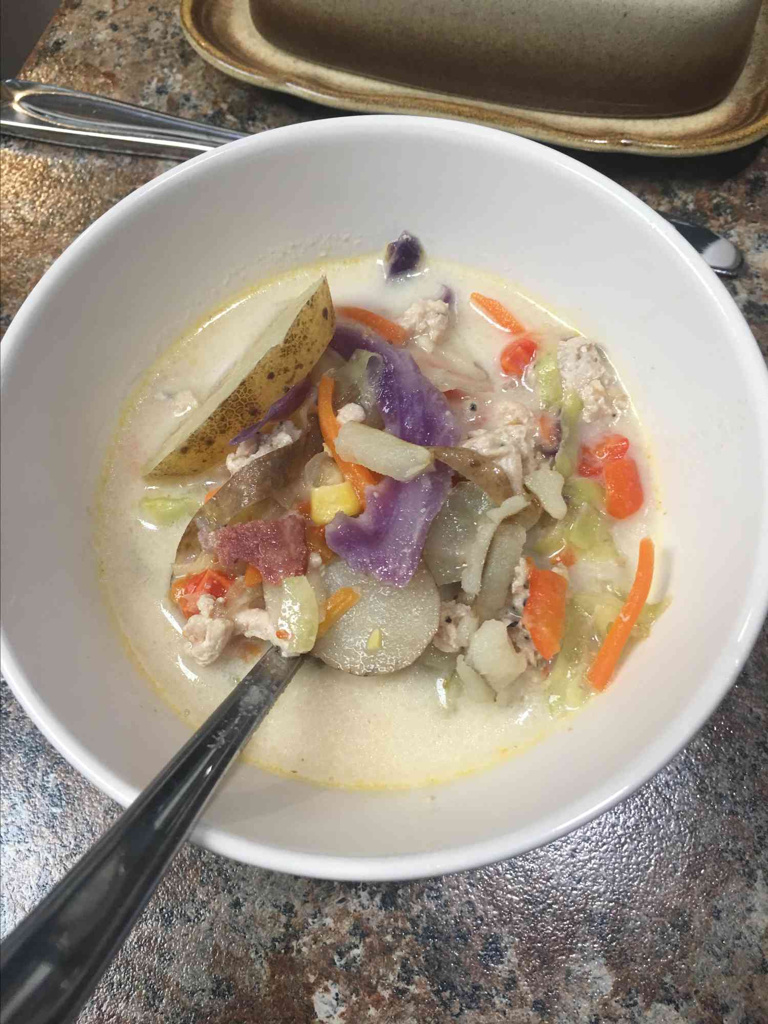 Мгновенный горшок из индейки и картофельного супа