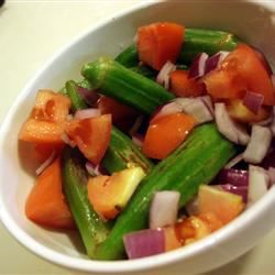 Жареная бамила салат