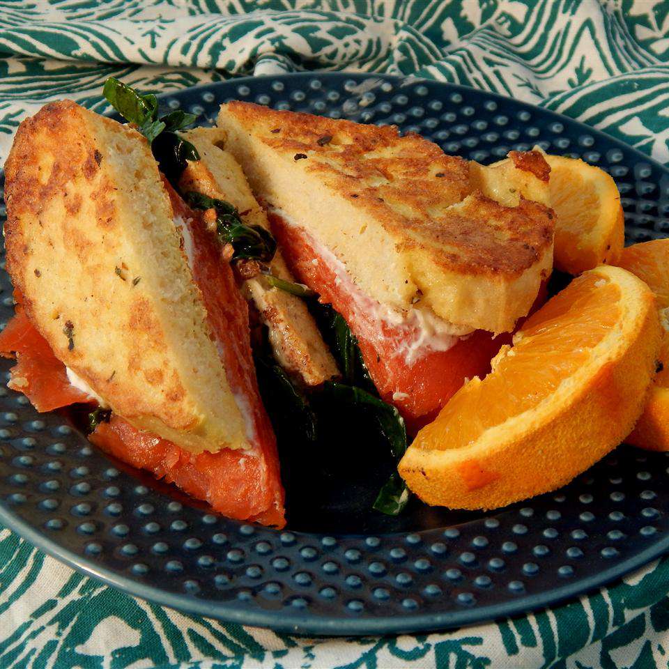 Копченый лосось французский бутерброд с тостом