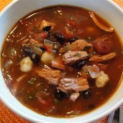 Мексиканский измельченный куриный суп
