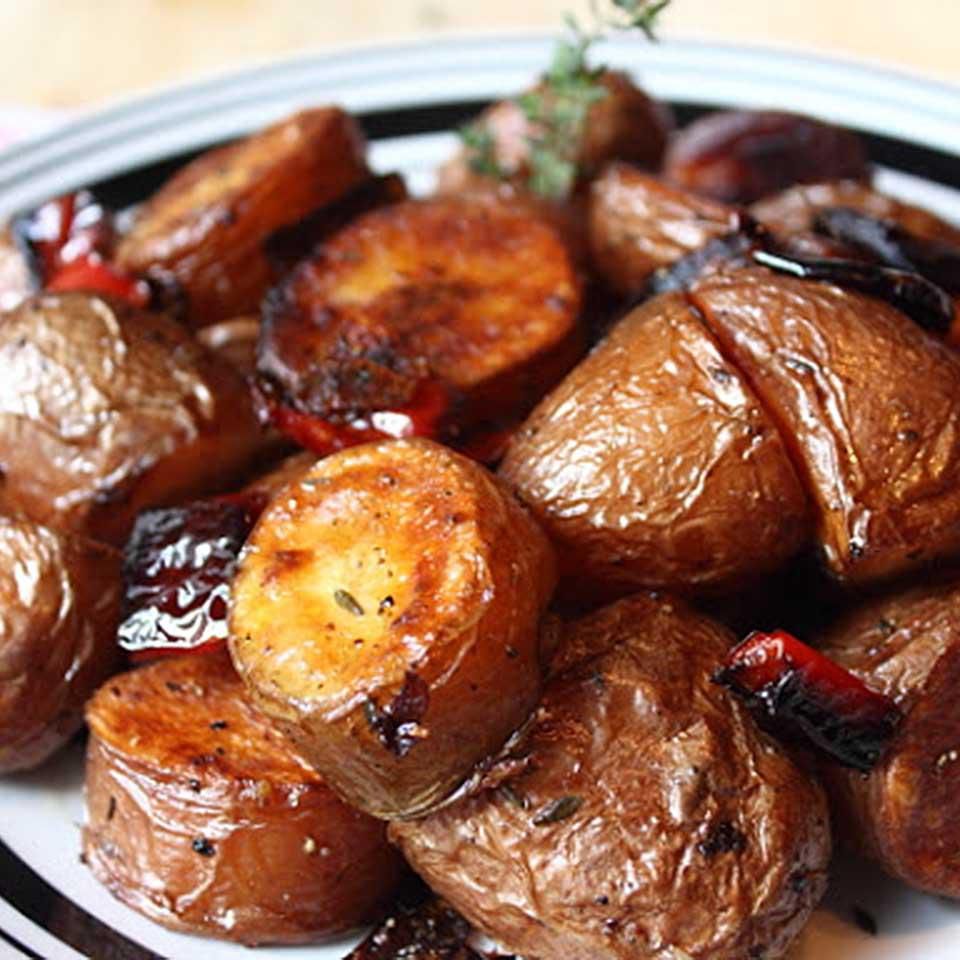 Как приготовить жареный красный картофель