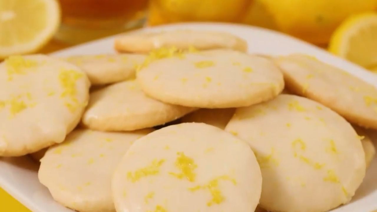 Лимонный песочный печенье
