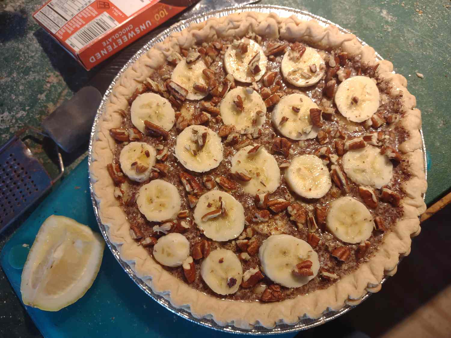 Легкий банановый расщепленный пирог