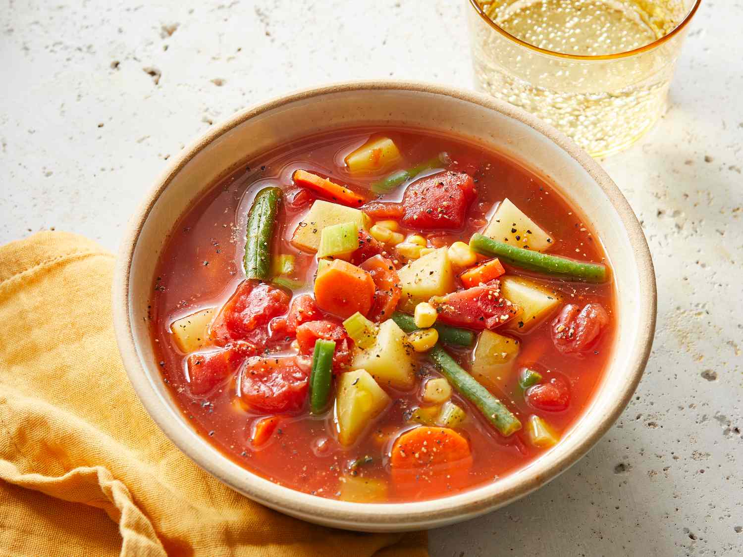 Быстрый и легкий овощной суп