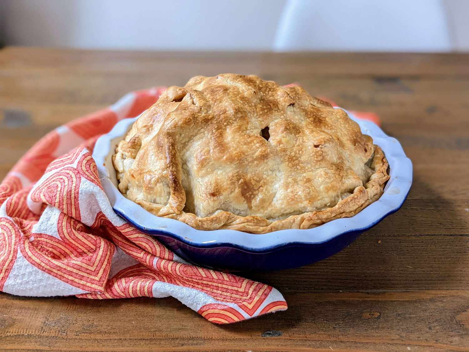 Глубокое блюдо из бабушка Смит яблочный пирог
